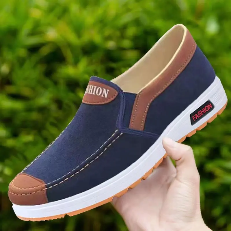 2025 Spring and Autumn Men Fashion Casual Shoes Trend Canvas Shoes Cover Feet Men Lightweight Soft free shipping shoes