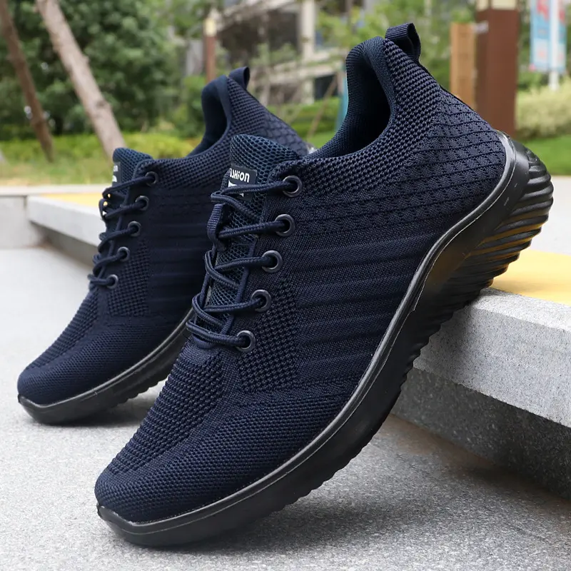 Summer Men's Air Cushion Sports Shoes - Breathable Knit Sneakers for Running Training Jogging Comfortable Walking Shoes Men