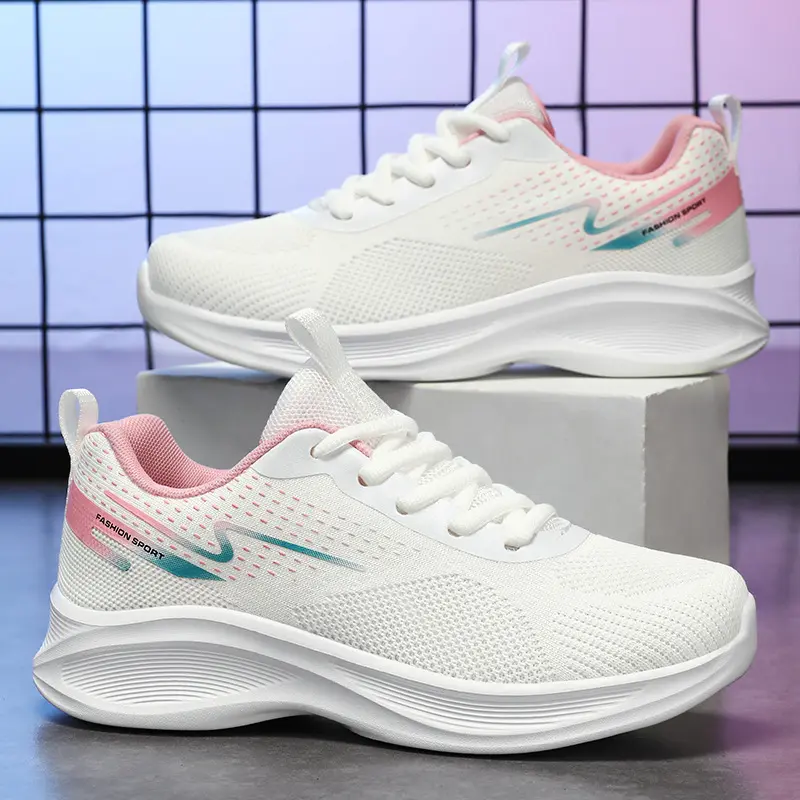 Female Shoes 2025 Spring New Running Shoes Soft Sole Comfortable and Breathable Mesh Sports Shoes Female women