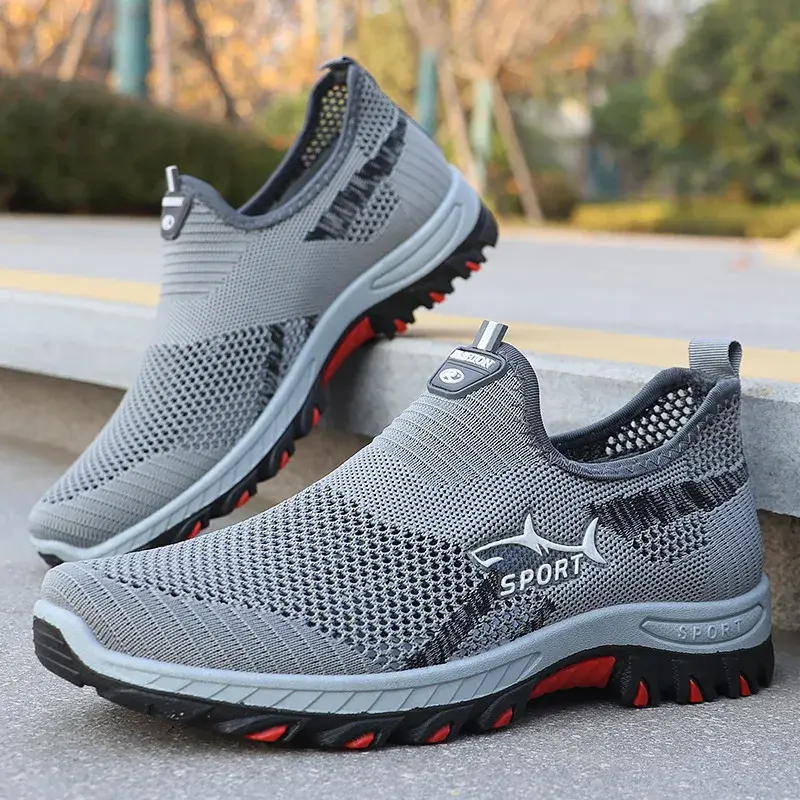 Men's summer sneakers Sporty men's mesh shoes breathable sports shoes canvas lightweight  sneakers cheap shoes clearance