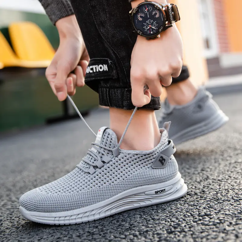 Fashion Men Sneakers Mesh Casual Shoes Lac-up Breathable Lightweight Walking Sneakers Men Shoes Size 39-48 Zapatillas Hombre