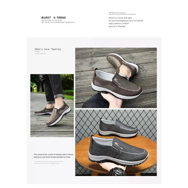 Men's Summer Shoes New Anti Slip Men's Sneakers Sale Breathable Men's Casual Shoes Versatile Cheap Shoes Clearance