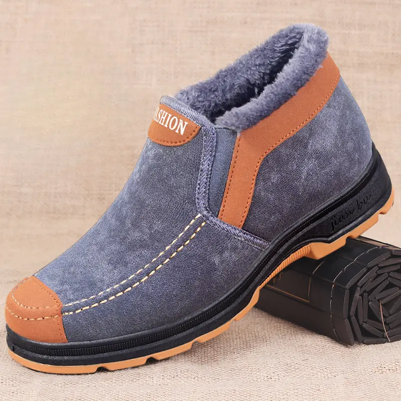 2023 New Men's Cotton Shoes Winter Fashion Shoes Men's Snow Boots Plush Thickened Comfortable and Warm Walking Shoes boots men