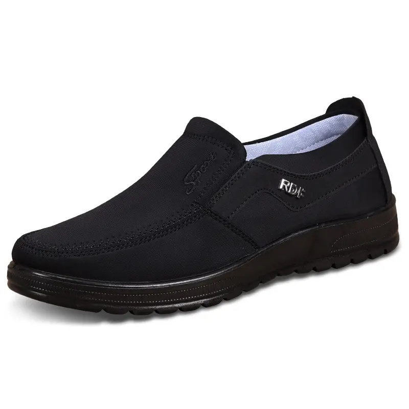 2023 Autumn Men's Casual Breathable Cloth Shoes Low Top Flat Shoes Men's Lace up Waterproof Leather Casual Shoes Lazy Men's Shoe