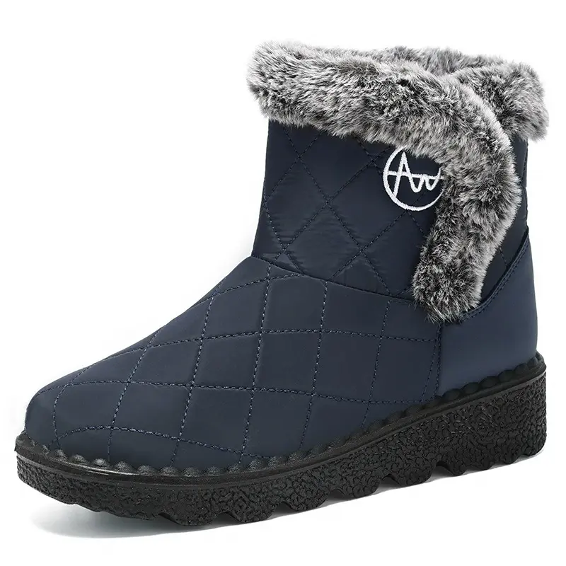 Women's Winter Boots Fashion Midsole Paired with Soft Thick Warm and Comfortable Cotton Middle Cylinder Women's Boot