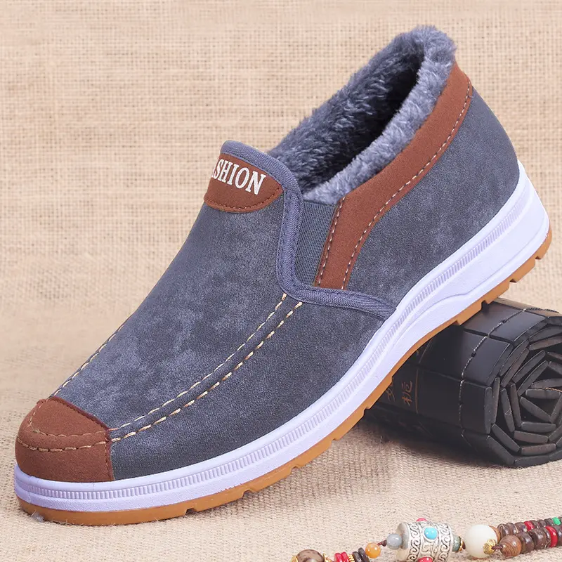 Men's boots, snow casual, unisex boots, men's winter shoes, men's fashionable ankle boots, plush and thickened men's work shoes