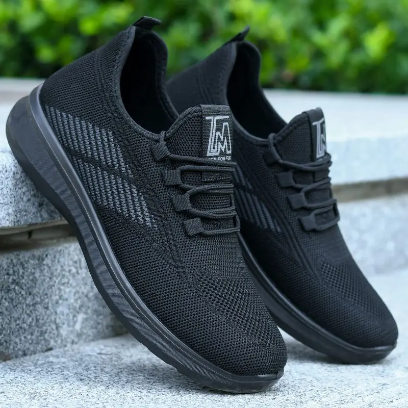 New men's shoes, sports flat shoes, casual shoes, 2025 new fashionable breathable walking shoes, lightweight and comfortable men