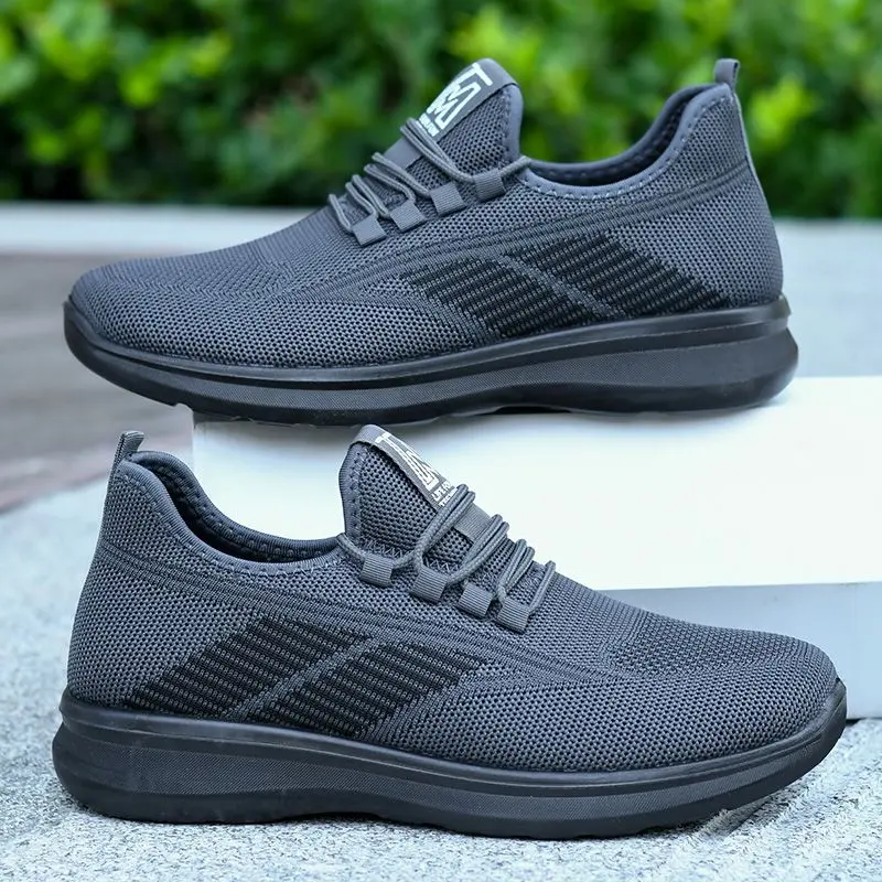 New men's shoes, sports flat shoes, casual shoes, 2025 new fashionable breathable walking shoes, lightweight and comfortable men
