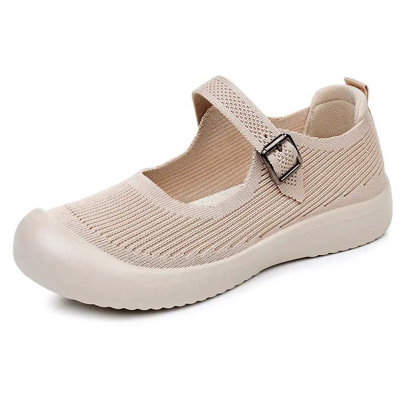 2025 Women's Summer Breathable Buckle Casual Shoes Hollow Out Soft Sole Comfortable Lightweight Non-Slip Sandals Womens Shoes