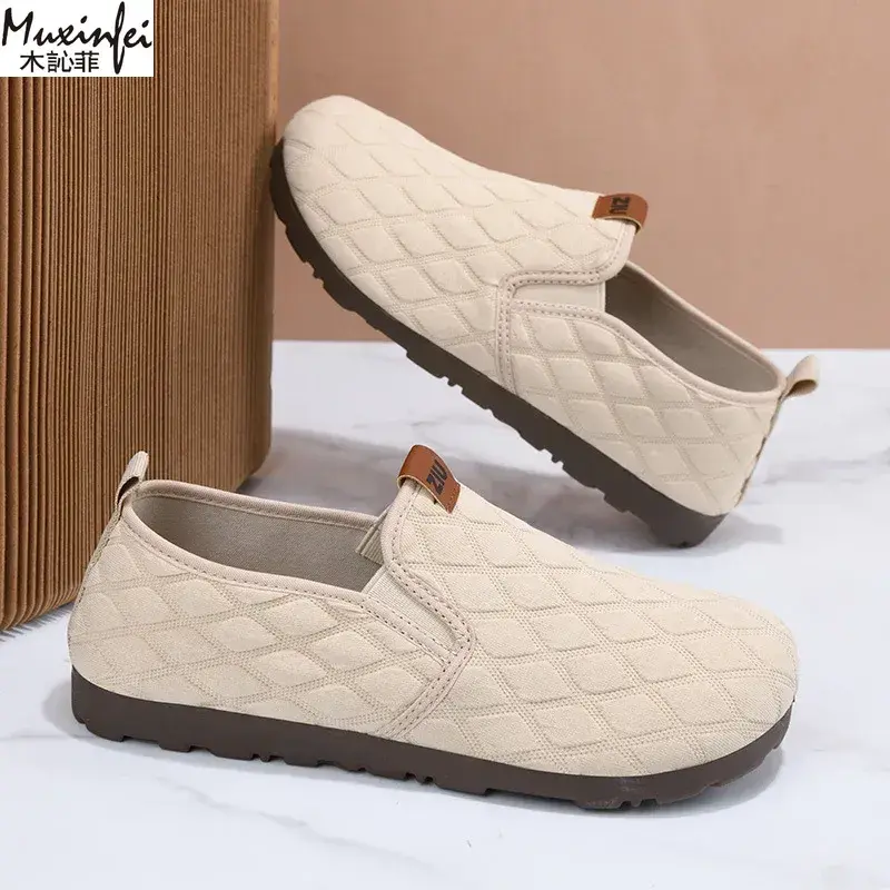 Women's Summer Shoes 2025 New Style One Step Flat Mom Shoes Shallow Mouth Lazy Breathable Cheap Shoes Clearance Free Shipping