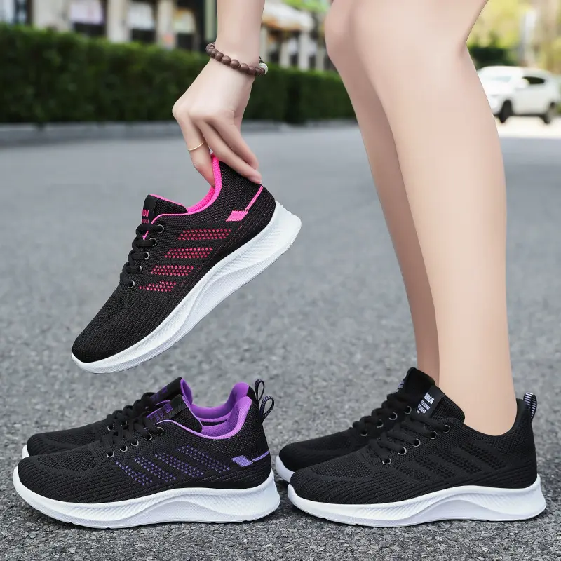 Women's casual soft sole sports shoes, breathable single-sided mesh shoes, mom's , running shoes, women's sneakers