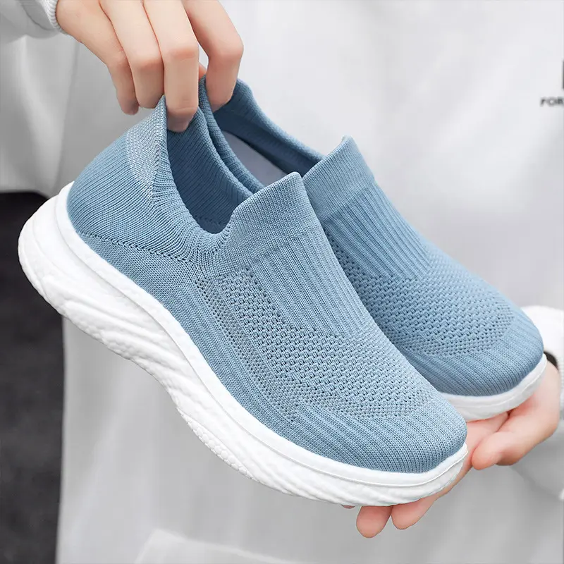 Unisex 2025 Spring and Autumn New Leisure Breathable Sports Running Shoes Soft Sole Lazy Shoes Korean Style Trendy Single Shoes