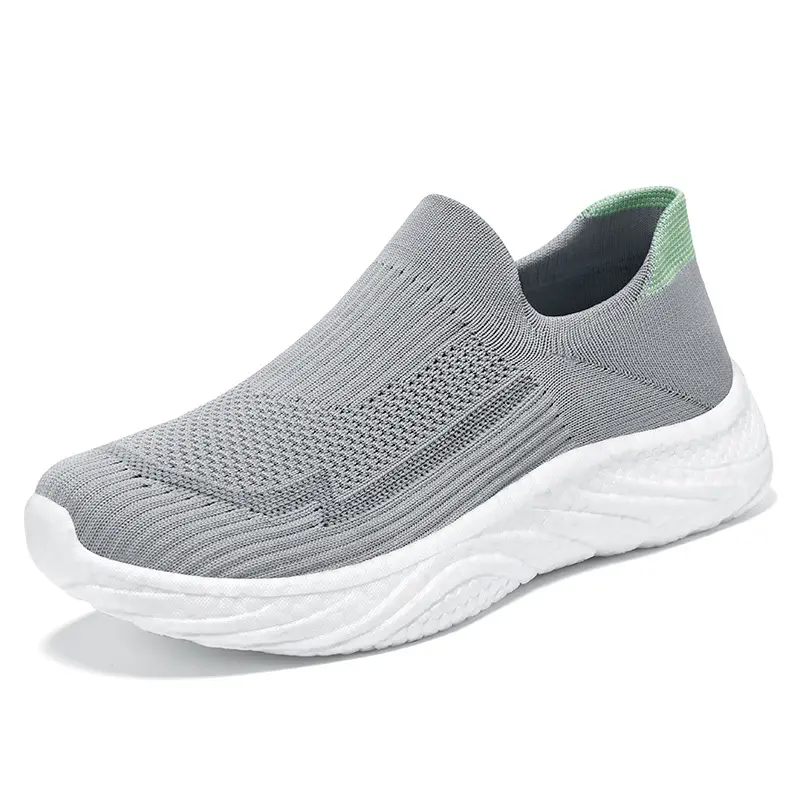 Unisex 2025 Spring and Autumn New Leisure Breathable Sports Running Shoes Soft Sole Lazy Shoes Korean Style Trendy Single Shoes
