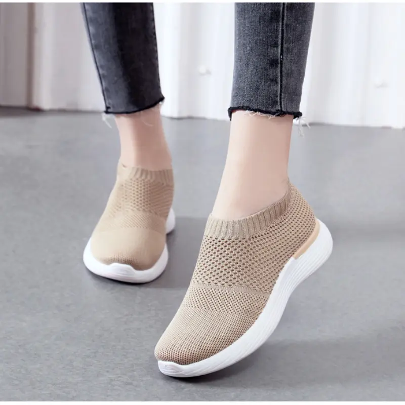 Shoes for women 2025 new mesh socks, casual and versatile women's shoes, breathable and casual sports shoes for women