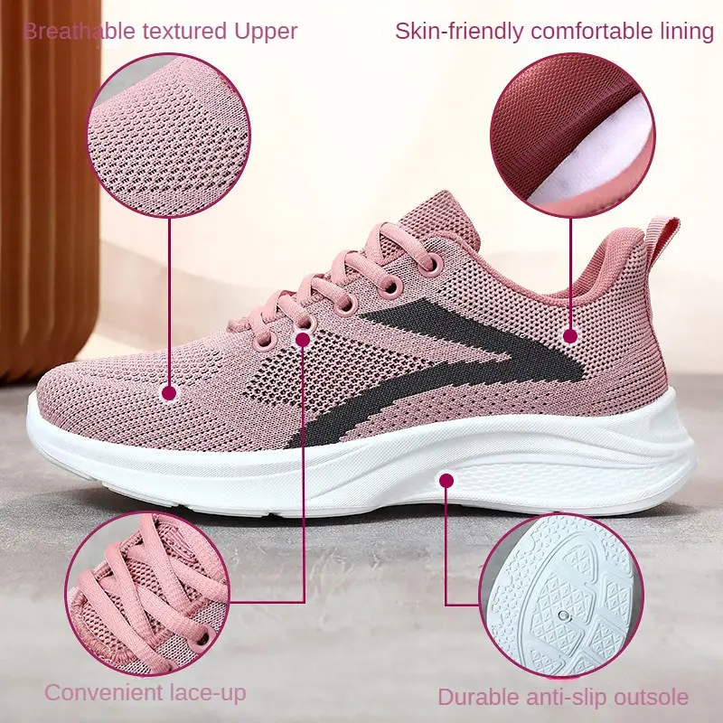 Running Shoes 2024 Spring and Autumn Season New Women's Shoes Hot Selling Large Size Soft Sole Casual Sports Shoes for Women