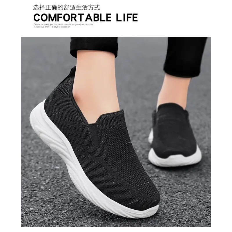 Women's spring pink new breathable walking shoes, casual and simple women's single shoes, soft soled women's cloth shoes