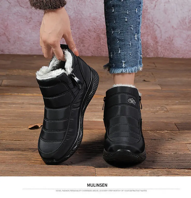 Cotton shoes for women in winter 2024 thick and warm snow boots plus size for women short boots for men fishing boots for warmth