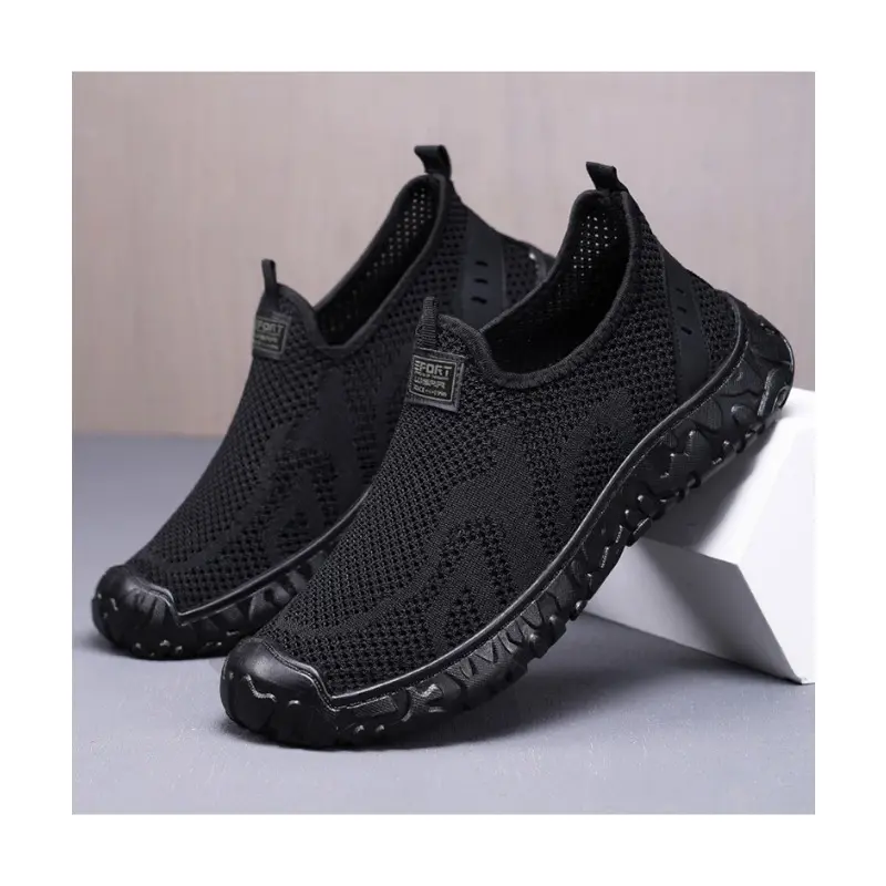 Summer Men's Shoes New Breathable and Odorless Mesh  Men's Sneaker Shoes Lazy Versatile Men's Single Shoes Sale