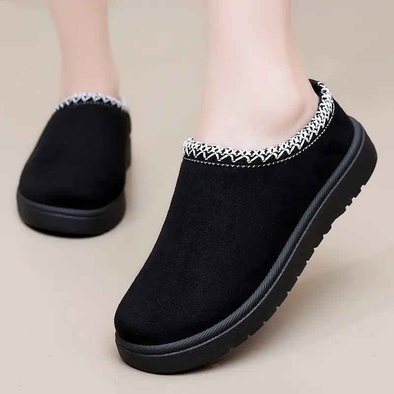 Snow Boots for Women Winter Thick Cotton Boots  Fleece Soft Soles for Comfortable Cotton Slippers Caps for Women's Short Boots