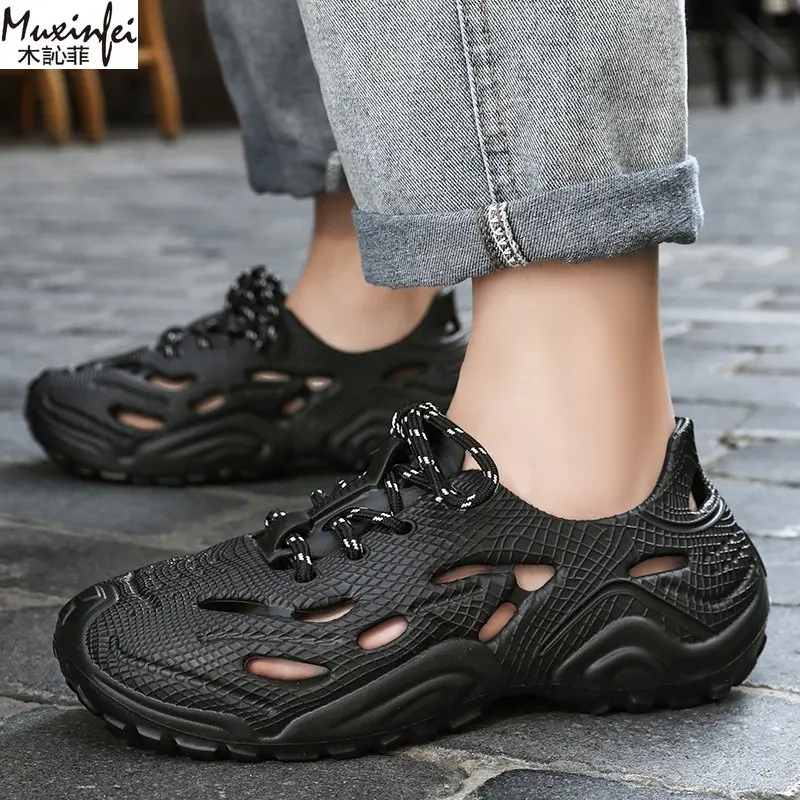 Men's Shoes Summer Baotou Slippers Sports Beach Sandals Fashionable Versatile Hollow Men's Cheap Shoes Clearance Free Shipping