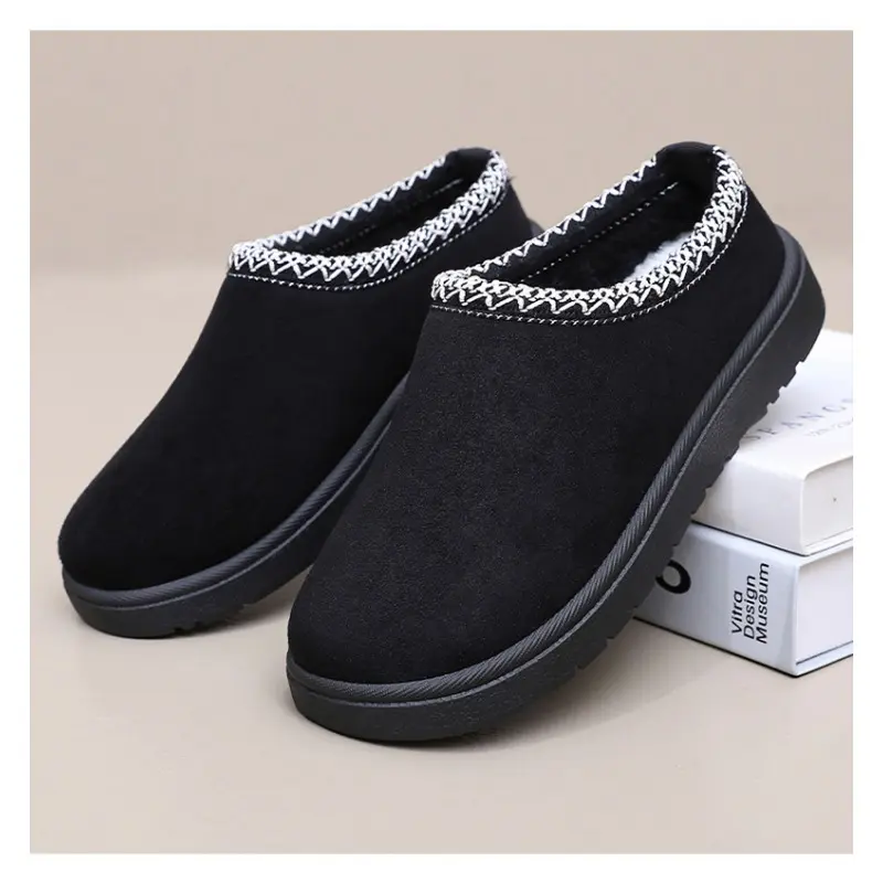 Snow Boots for Women Winter Thick Cotton Boots  Fleece Soft Soles for Comfortable Cotton Slippers Caps for Women's Short Boots