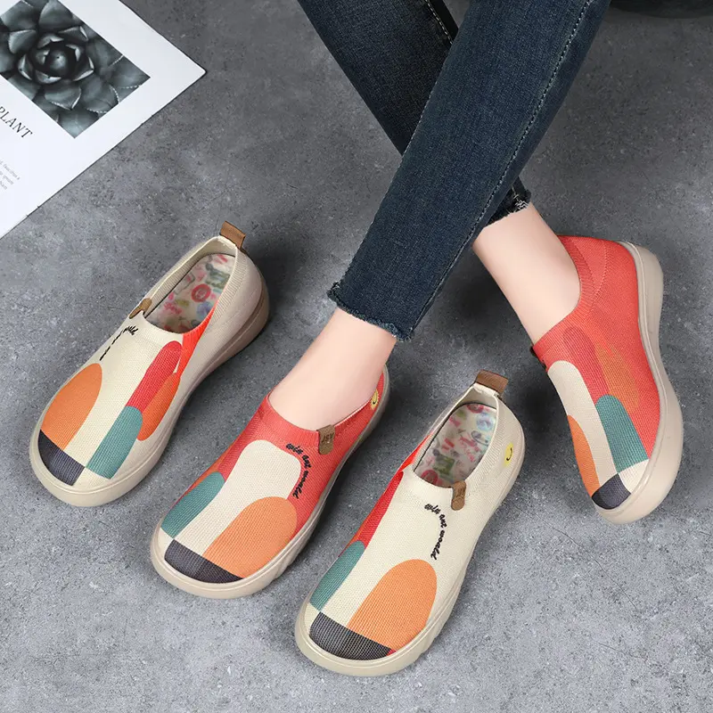 Women's Spring New Casual Sponge Cake Shoes Singl Women's Shoes Thick soled Lightweight Transparent Mom Shoes