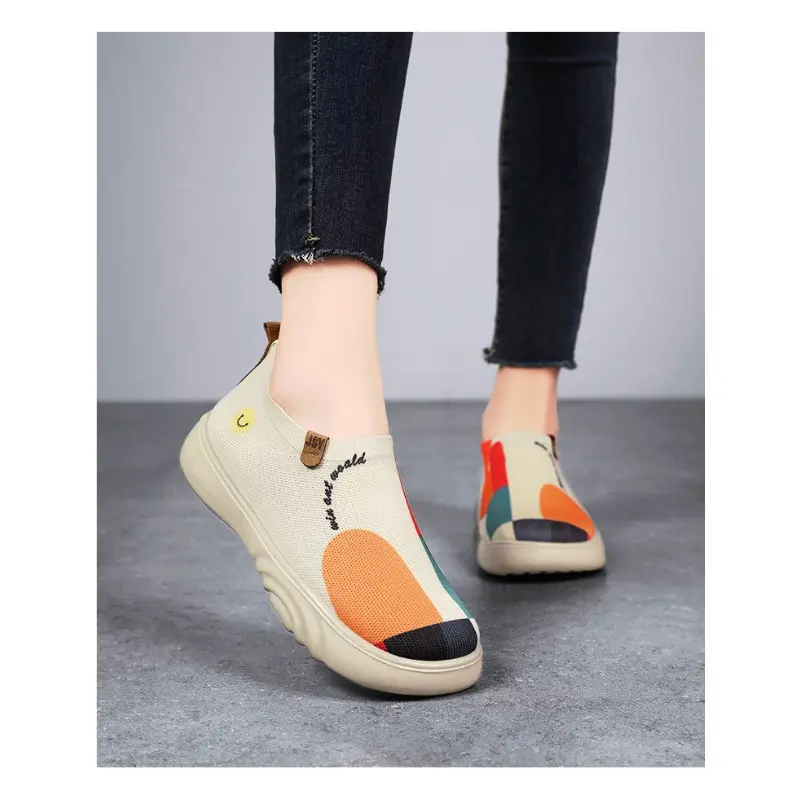 Women's Spring New Casual Sponge Cake Shoes Singl Women's Shoes Thick soled Lightweight Transparent Mom Shoes