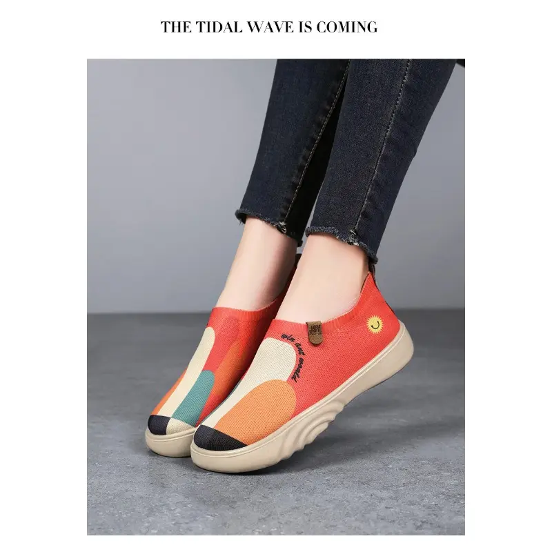 Women's Spring New Casual Sponge Cake Shoes Singl Women's Shoes Thick soled Lightweight Transparent Mom Shoes