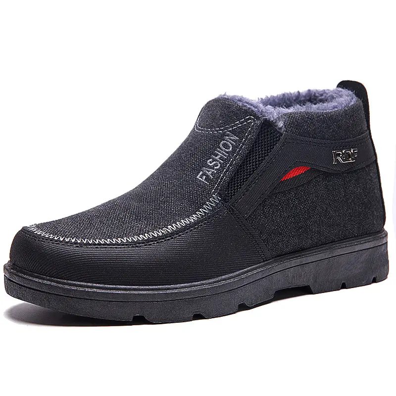 Step on middle-aged and elderly men's cotton shoes winter thickened warm cloth shoes men's casual thick soled snow boots39-44