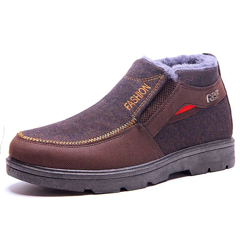 Step on middle-aged and elderly men's cotton shoes winter thickened warm cloth shoes men's casual thick soled snow boots39-44