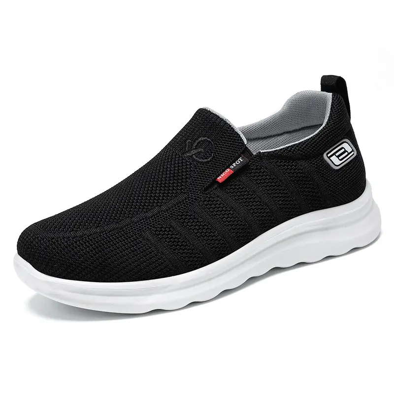 Women's Cloth Shoes 2024 New Knitted Lightweight Women's Shoes Trendy Soft Sole Comfortable, Breathable, and Leisure Kick on
