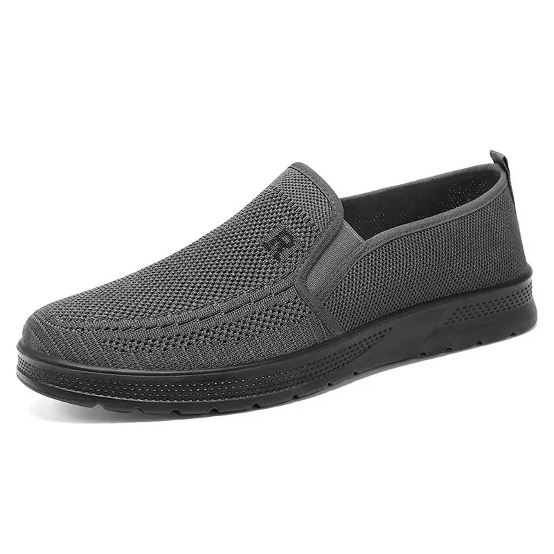 2024 summer lightweight and comfortable casual men's shoes for lazy people, one foot shoes, old Beijing cloth shoes for men