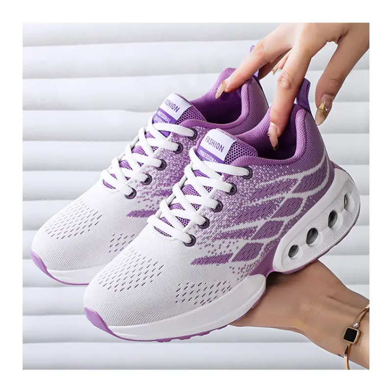 Women's New Trendy and Comfortable Sports Shoes with Soft Sole and Air Cushion Breathable Women's Plus Size Running Shoes