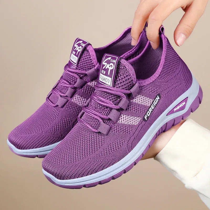 Shoes women's 2025 spring new outdoor breathable mesh shoes fashion casual women's shoes low-top women's sports single