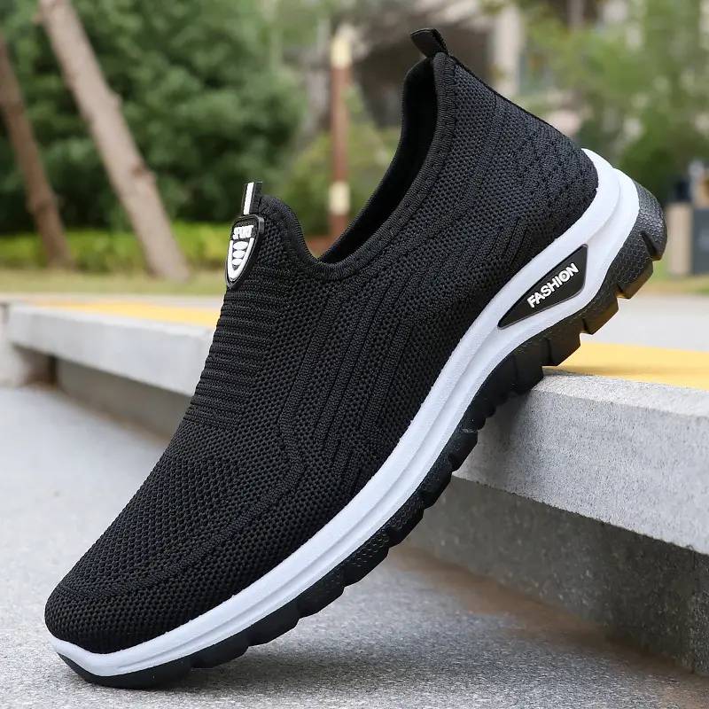 Summer New Men's Casual and Comfortable Daily Mesh Cloth Shoes, Breathable and Casual Polyurethane Outsole  Sports Shoes