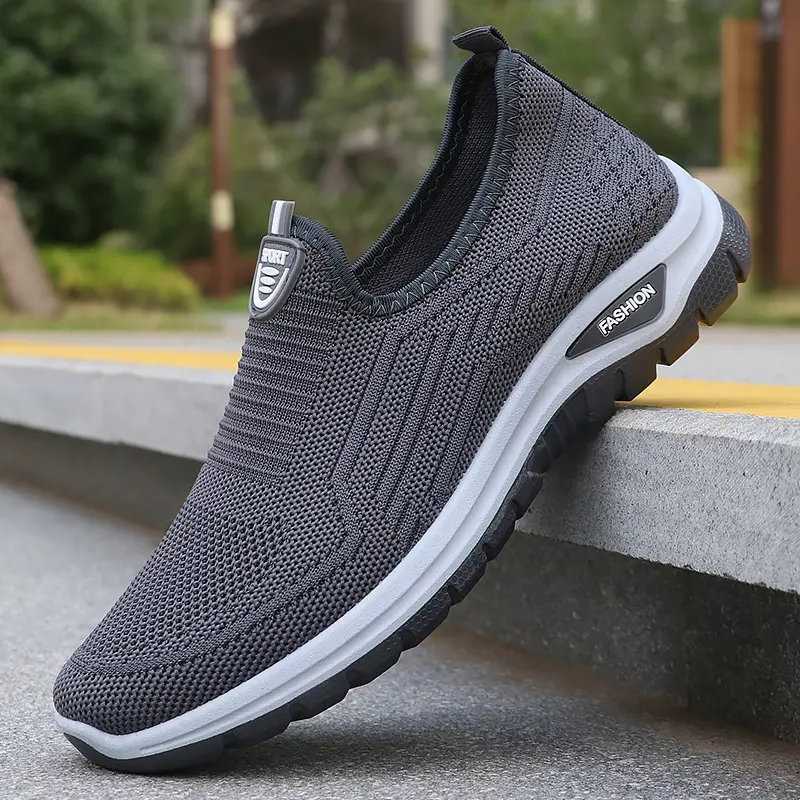 Summer New Men's Casual and Comfortable Daily Mesh Cloth Shoes, Breathable and Casual Polyurethane Outsole  Sports Shoes