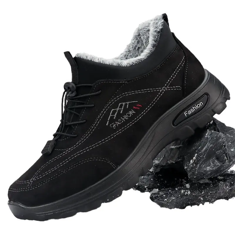Male Sneakers Velvet Thickening Men's Casual Sneaker Anti-slip British Style Thick Bottom Lace-up New Style Main Push