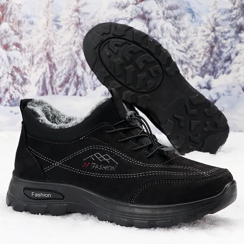 Male Sneakers Velvet Thickening Men's Casual Sneaker Anti-slip British Style Thick Bottom Lace-up New Style Main Push