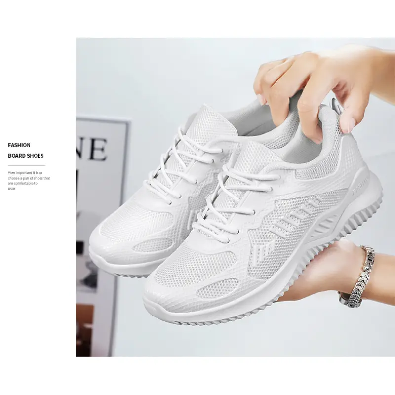 Women Work Shoes Comfortable for Work 2024 Spring New Leisure Breathable Running Shoes Soft Sole Korean Trendy Single Shoes