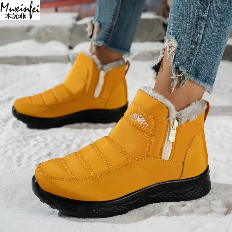 Women's Winter Boots Cotton Shoes for Women in 2025 Thick and Warm Snow Boots Plus Size Fashion Women's Short Boots 35-45