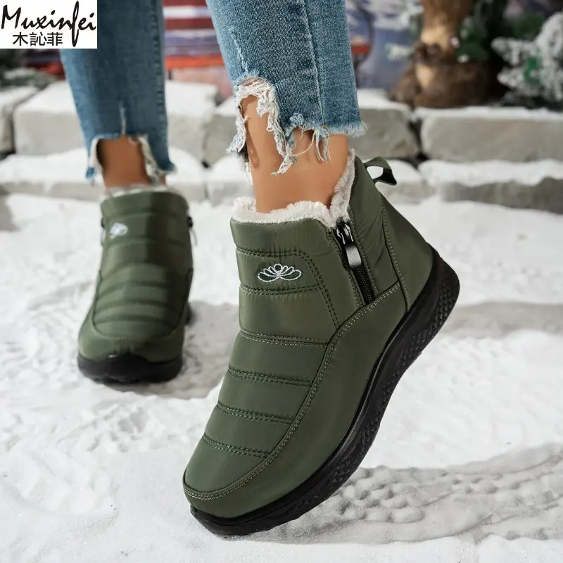 Women's Winter Boots Cotton Shoes for Women in 2025 Thick and Warm Snow Boots Plus Size Fashion Women's Short Boots 35-45