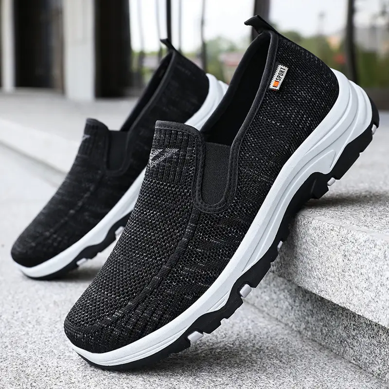 Men's Summer Casual Sports Shoes with Breathable Knitting Sneakers Men Soft Sole Men's Casual Shoes Cheap Shoes Clearance