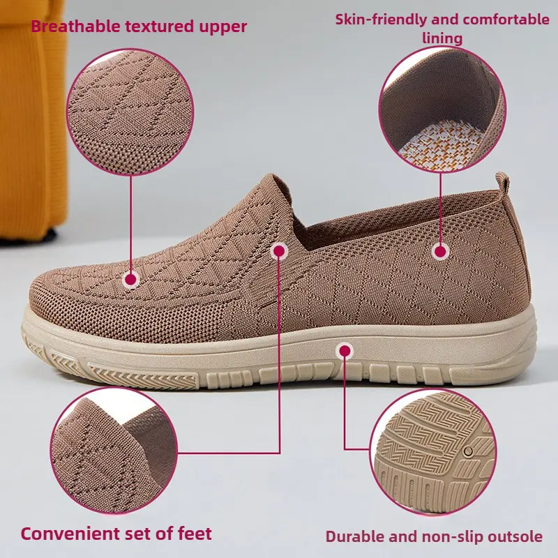 Women's Spring New Shoes One Step Stepping Cloth Shoe Shallow Mouth Flat Shoe Soft soled Comfortable and Versatile Women's Shoes