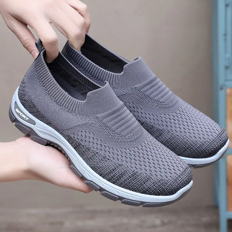 New Men's Dad Knitted Casual Shoes for Spring/Summer 2025, Lightweight, Soft soled, Breathable Mesh Shoes sneakers for men