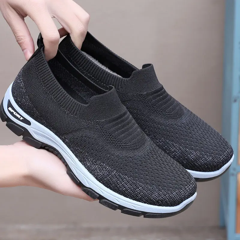 New Men's Dad Knitted Casual Shoes for Spring/Summer 2025, Lightweight, Soft soled, Breathable Mesh Shoes sneakers for men
