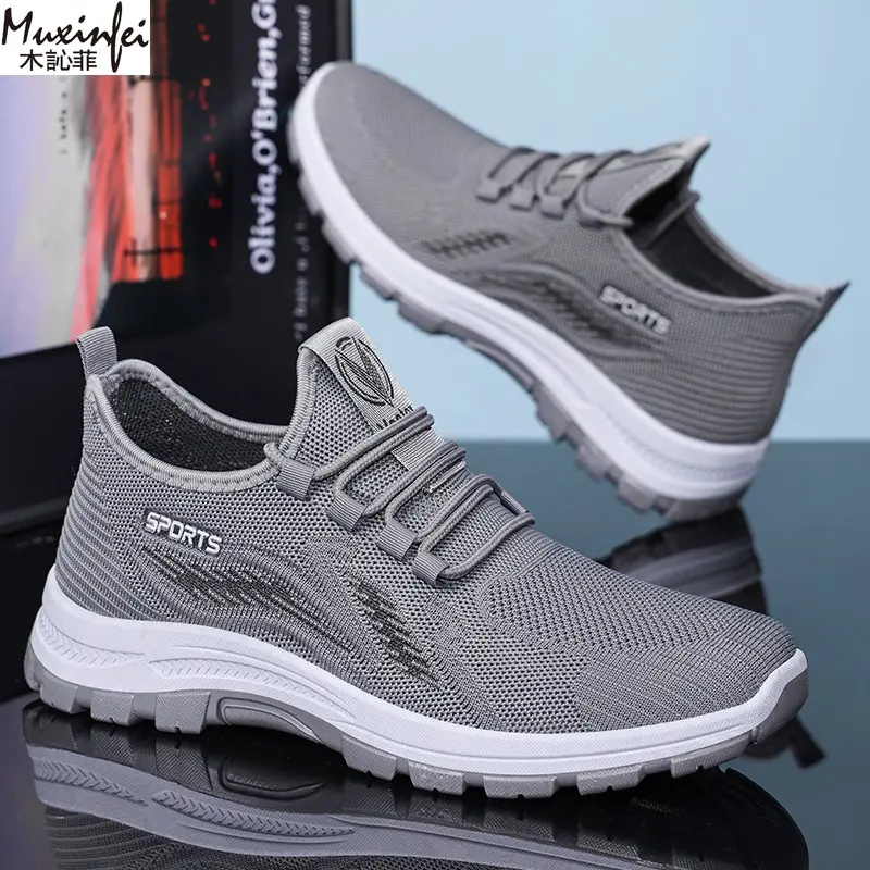 Men's Summer Sport Shoes New Soft Soled Comfortable Running Shoes Breathable Mesh Casual Sneakers Men's Cheap Shoes Clearance