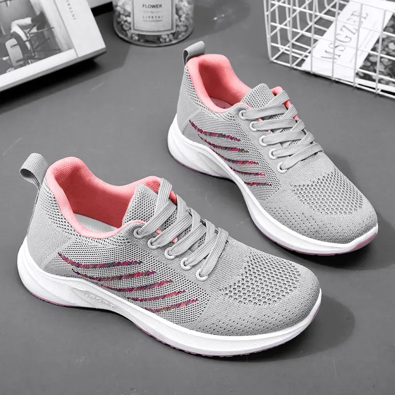 Female Shoes 2024 Spring New Women's Shoes Soft Sole Breathable Running Shoes Fashion Trend Lace up Sports  Female