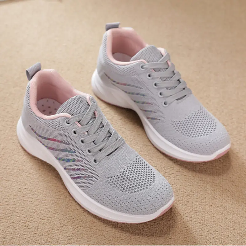 Female Shoes 2024 Spring New Women's Shoes Soft Sole Breathable Running Shoes Fashion Trend Lace up Sports  Female