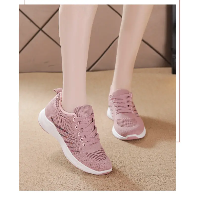 Female Shoes 2024 Spring New Women's Shoes Soft Sole Breathable Running Shoes Fashion Trend Lace up Sports  Female