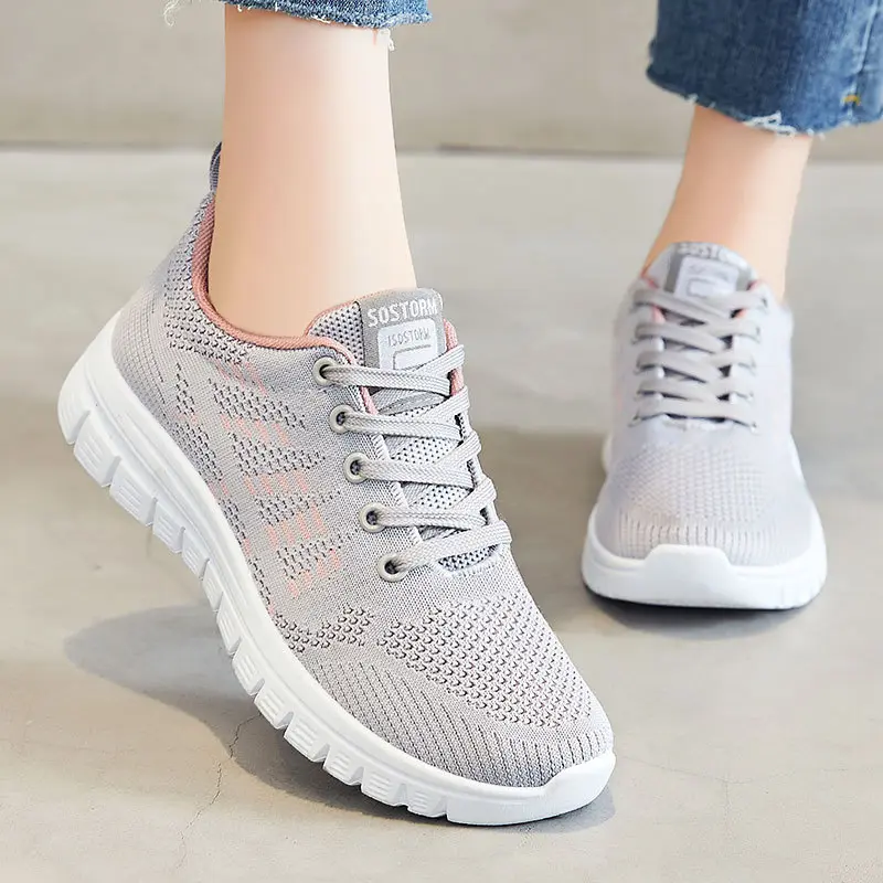 2025 Women's Casual Sneakers Comfortable Breathable Platform Shoes Fashion Women Versatile Lace-up Shoes Female Footwear